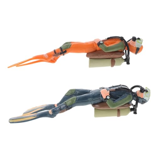 JOINPAYA 2 Stück Teiliges PVC Taucher Figuren Miniaturisierte Actionfiguren für Aquarium Dekoration Lebensecht Gestaltete Taucher Ornamente Sicher und Robust für Heim und von JOINPAYA