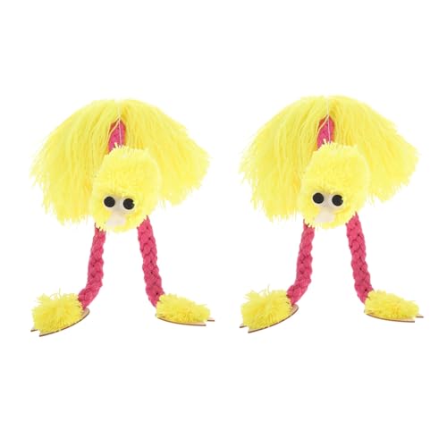 JOINPAYA 2 Stück Teiliges Plüschstrauß Marionette aus Holz mit Fäden Interaktives für Fördert Feinmotorik und Fantasiespiele bei Puppentheater und Lernaktivitäten von JOINPAYA