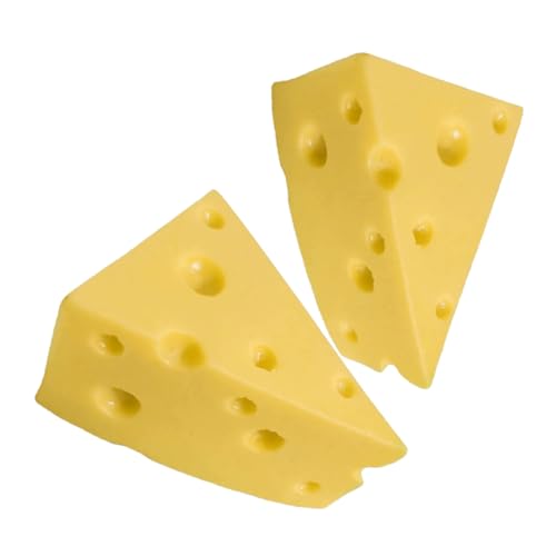 JOINPAYA 2 Stück Teiliges Realistisches Simulationskäse Modell Leichtes Langlebiges Käse für Fotografie Heimdeko Dessert Schaufenster und Party Handliches Käserequisit in Zwei von JOINPAYA