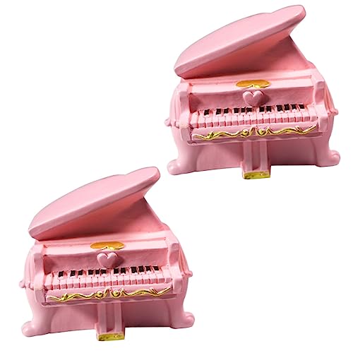 JOINPAYA 2stücke Miniatur Klavier Modell Piano Dekoration Für Puppenhaus Musikinstrument Zubehör Miniatur Wohnaccessoires Hochwertige Detailarbeit Für Kreative Miniaturlandschaften von JOINPAYA