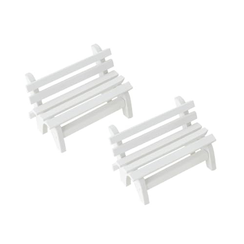 JOINPAYA 2 Stück dekorative Gartenbank Furniture flurmöbeln sesselstuhl gartenbänke bastelzeug playmobilhauser Veranda-Stuhl-Figur Miniatur-Veranda-Stuhl maniature gartenbank Bambus Weiß JOINPAYA 2 Stück dekorative Gartenbank Furniture flurmöbeln sesselstuhl gartenbänke bastelzeug playmobilhauser Veranda-Stuhl-Figur Miniatur-Veranda-Stuhl maniature gartenbank Bambus Weiß von JOINPAYA