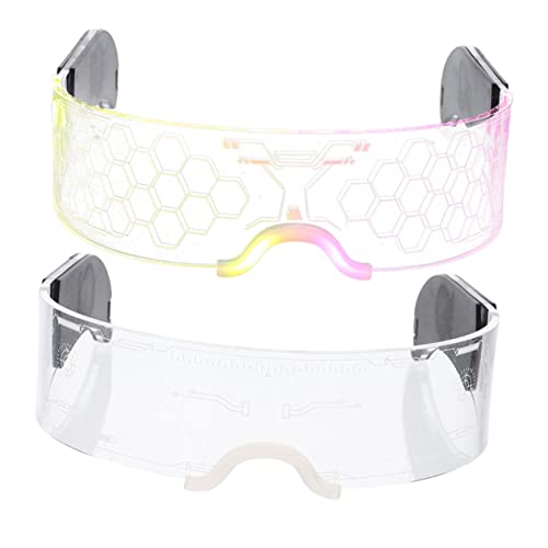 JOINPAYA 2stücke Leuchtbrille Für Partys Futuristische Und Leuchtende Brillen Für Erwachsene Für Festivals Geburtstagsfeiern Und Halloween JOINPAYA 2stücke Leuchtbrille Für Partys Futuristische Und Leuchtende Brillen Für Erwachsene Für Festivals Geburtstagsfeiern Und Halloween von JOINPAYA