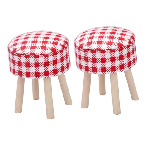 JOINPAYA 2 Stücke Miniatur Puppenhaus Hocker Rot Karierten Miniatur Möbel Für Maßstab 112 JOINPAYA 2 Stücke Miniatur Puppenhaus Hocker Rot Karierten Miniatur Möbel Für Maßstab 112 von JOINPAYA
