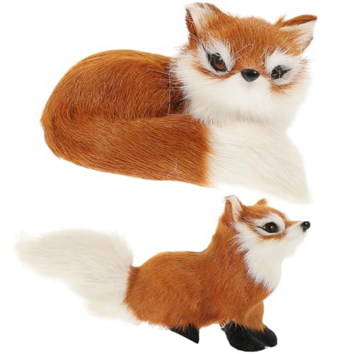 JOINPAYA 2 Stück simulierter Fuchs Plüsch Ornament knuddelig Simulation simulieren Kuscheltier tierische bescherung geburtstagsmitgebsl entzückende Tierfigur Füchse-Modell Plastik JOINPAYA 2 Stück simulierter Fuchs Plüsch Ornament knuddelig Simulation simulieren Kuscheltier tierische bescherung geburtstagsmitgebsl entzückende Tierfigur Füchse-Modell Plastik von JOINPAYA