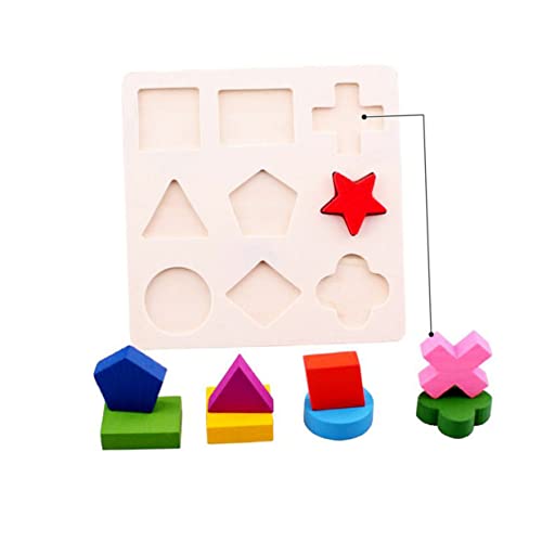 JOINPAYA 2 Stücke Geometrie-Puzzle- Puzzle rätsel Lernspielzeug für Kleinkinder Kreatives Lernspielzeug Geometrieerkennungsspielzeug Geometrietafel Bambus von JOINPAYA
