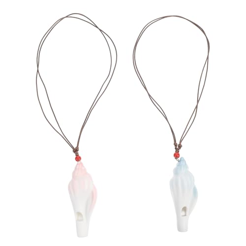 JOINPAYA Keramik-pfeifen-halsketten-set Für Jungen Und Mädchen 2-teilig Pädagogisches Musikspielzeug Handgefertigt Muschelform von JOINPAYA