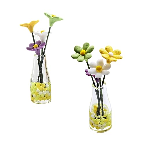 JOINPAYA 2pcs Daisy Blume Anordnung Miniatur Puppenhaus Décor Spielzeug Miniatur Puppe von JOINPAYA