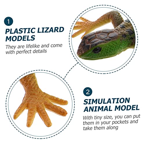 JOINPAYA 2 Teiliges Eidechsenmodell aus Robustem Kunststoff Realistische Reptilienfigur als Edukatives Kinderspielzeug und Dekoratives Desktop Sowie Wohnaccessoire für Naturbezogene von JOINPAYA