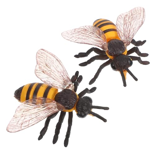 JOINPAYA 2 stücke Gefälschte Bienen Streich Kunststoff Honigbiene Spielzeug Figuren Realistische Insekten Modell Für Halloween Party Favors Dekoration Frühe Pädagogische Requisiten von JOINPAYA