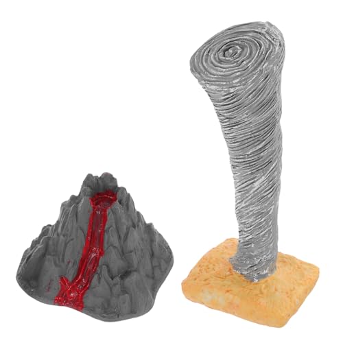 JOINPAYA 2-teiliges Simulations-sandtischmodell: - Und Tornado-Spielzeug Für Kinder – Realistisches Vulkanausbruch- Und Tornado-Mint-lernspielzeug Für Naturwissenschaftliche von JOINPAYA