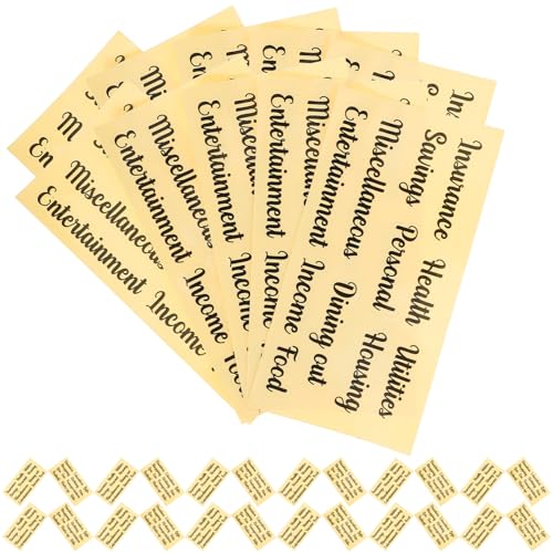 JOINPAYA Selbstklebende Aufkleber 20 Sets Kompakte Etikettenaufkleber Für Die Organisation Von Geldumschlägen Zu Hause von JOINPAYA