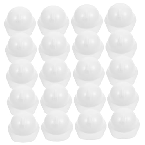 JOINPAYA 20 Stk Spielzeughelm Mini-Puppenhelme Mini-Schutzhelme -Schutzhelm Miniatur doll accessories Puppenkleidung Schutzhelme für Plastikpuppen Plastikpuppen-Schutzhelm Abs Weiß von JOINPAYA