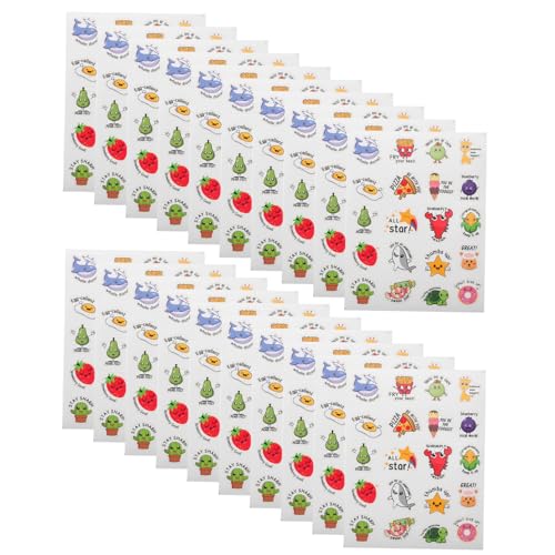 JOINPAYA 20 Stück Belohnungsaufkleber schuler de leerling kinderf englisch Sticker Aufkleber für Kinderauszeichnungen lustige Aufkleber Preisaufkleber für Kupferplattenaufkleber von JOINPAYA