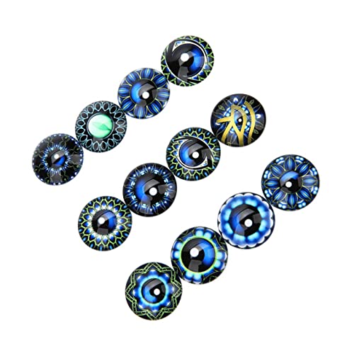 JOINPAYA 20 Stück Flecken Schmuckmaterial Selber Machen Runder Cabochon Aus Glas Schmuckaufnäher Edelsteine glasaufkleber Blue JOINPAYA 20 Stück Flecken Schmuckmaterial Selber Machen Runder Cabochon Aus Glas Schmuckaufnäher Edelsteine glasaufkleber Blue von JOINPAYA