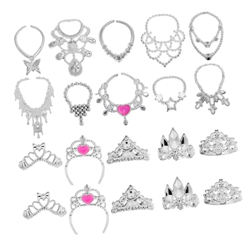 JOINPAYA 20 Stück Halskette Krone Miniatur Puppenzubehör Mini-Krone Zubehör Für Babypuppen Puppenkrone Mädchen Für Puppen Klein Puppenschmuck Puppen-Halskette Plastik JOINPAYA 20 Stück Halskette Krone Miniatur Puppenzubehör Mini-Krone Zubehör Für Babypuppen Puppenkrone Mädchen Für Puppen Klein Puppenschmuck Puppen-Halskette Plastik von JOINPAYA