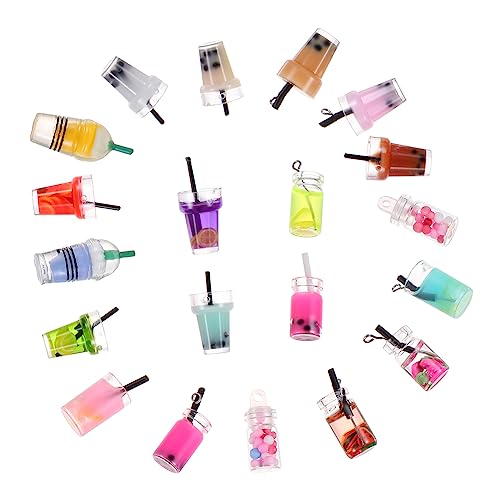 JOINPAYA 20 Stück Milchteetassen-Anhänger wohnaccessoires small Ornament-Set kleinigkeiten Handy Accessoires Mini-Getränk selber Machen künstliches Milchtee-Modell Harz JOINPAYA 20 Stück Milchteetassen-Anhänger wohnaccessoires small Ornament-Set kleinigkeiten Handy Accessoires Mini-Getränk selber Machen künstliches Milchtee-Modell Harz von JOINPAYA