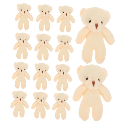 JOINPAYA 20 Stück Mini-Bär Little Bear tragen Bären ausgestopfte Tiere Bär Ornament ausgestopfter Kleiner Bär Cartoon-Bär-Puppe Bär Puppe PP Baumwolle Beige von JOINPAYA