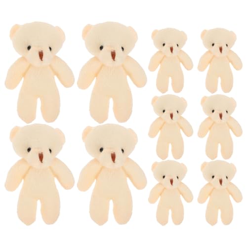JOINPAYA 20 Stück Mini-Plüschbären Winzige Bären Puppe Mini-Joint-Bär Stofftierspielzeug Für DIY-Schlüsselanhänger Abschlussfeier Geburtstagsparty Gastgeschenke 11 cm von JOINPAYA