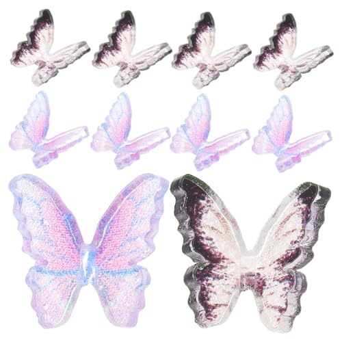 JOINPAYA 20 Stück Mini-Schmetterling Miniatur Schmetterling Dekorationen puppenhaus deko Kleine Dekoration Spielzeughaus Dekoration Schmetterlinge Cartoon-Schmetterlinge Harz von JOINPAYA