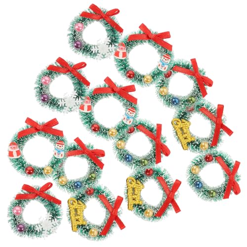 JOINPAYA 20 Stück Mini-Weihnachtskränze: 4 9 X 4 9 X 1 3 cm Miniatur-Weihnachtsbaum Frost-Sisal Hängende Künstliche Ornamente Für Puppenhaus-Verzierungen Dekoration Winter JOINPAYA 20 Stück Mini-Weihnachtskränze: 4 9 X 4 9 X 1 3 cm Miniatur-Weihnachtsbaum Frost-Sisal Hängende Künstliche Ornamente Für Puppenhaus-Verzierungen Dekoration Winter von JOINPAYA