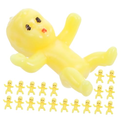 JOINPAYA 20 Stück Mini- -eiswürfel Süße Figuren Schwämme Teller Dekoration Party Konfetti Babys Schwimmbad -minipuppen Kleine Babypuppen Plastik Yellow von JOINPAYA