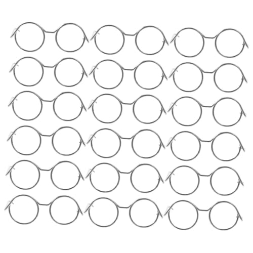 JOINPAYA 20 Stück Minipuppenbrille für klein Zubehör metallrahmen Puppen Accessoires Puppenaccessoire austauschbares Miniatur-Brillengestell zum Anziehen der Puppe Eisen Silver JOINPAYA 20 Stück Minipuppenbrille für klein Zubehör metallrahmen Puppen Accessoires Puppenaccessoire austauschbares Miniatur-Brillengestell zum Anziehen der Puppe Eisen Silver von JOINPAYA