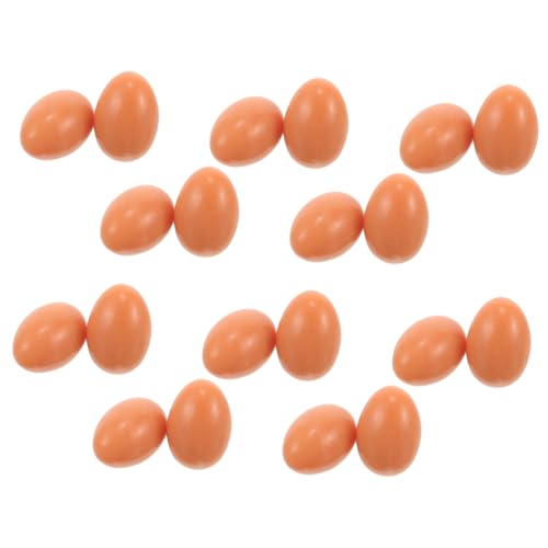 JOINPAYA 20 Stück Puppenhaus Eier Mini Mini Requisiten Mini Fake Ornamente Puppenhaus Miniaturmodelle Miniatur Ei Modell Ornament Mini Ei Modell Mikro Landschafts Ei von JOINPAYA