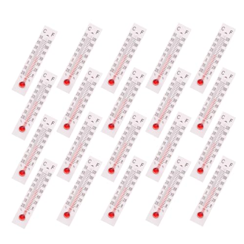 JOINPAYA 20 Stück Puppenhaus-Thermometer für Miniatur-Thermometermodell Miniatur-Temperaturanzeige- Mini-Temperaturmesser Mini-Thermometer Mikro-Requisiten Papier Weiß von JOINPAYA