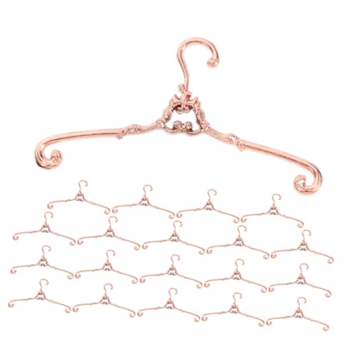 JOINPAYA 20 Stück Puppenhaus-aufhänger Miniatur-puppenhauszubehör Mini-kleiderbügel Mini-aufhänger Puppenhaus Kleine Kommode Kleiderbügel Für Puppen Legierung Rose Gold von JOINPAYA