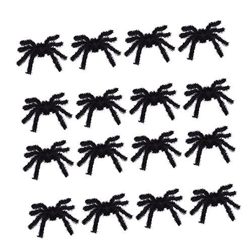 JOINPAYA 20 Stück Simulation Spinnenspielzeug Halloween Party Decoration Halloween Spider Decoration Horror Party Decoration Halloween Requisiten Spinne Schwierige Requisiten Black von JOINPAYA