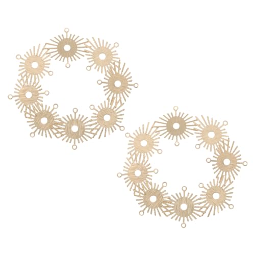 JOINPAYA 20 Stück Sonnenblumen Schmuck DIY Schmuckzubehör DIY Halskettenanhänger Baumelnde Ohrringglieder Schmuckherstellungskomponenten Verbindungsstück Charms Anhänger Für Die von JOINPAYA