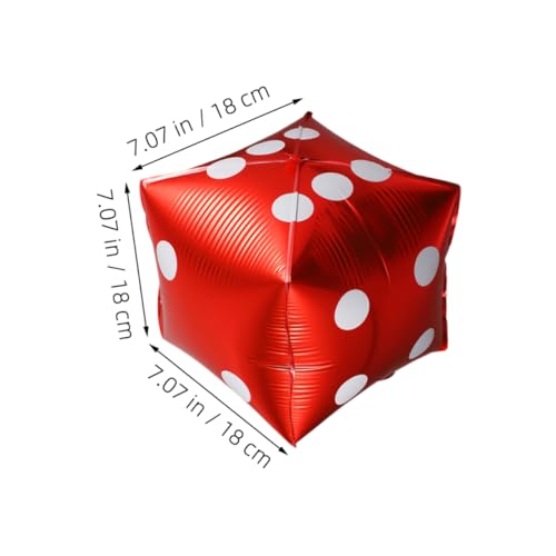 JOINPAYA 20 Stück Teiliges Würfel Folienballon Rote Sechseitige Aluminium Deko Leichte Partydekoration für Geburtstage und Spieleabende Glänzende Quadratische Luftballons für JOINPAYA 20 Stück Teiliges Würfel Folienballon Rote Sechseitige Aluminium Deko Leichte Partydekoration für Geburtstage und Spieleabende Glänzende Quadratische Luftballons für von JOINPAYA