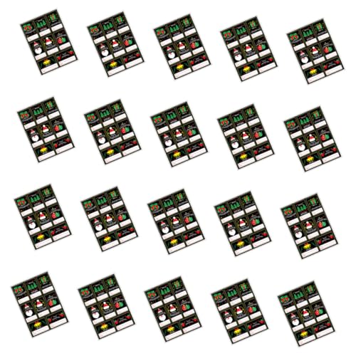 JOINPAYA 20 Stück Weihnachtssiegelaufkleber weihnachtsbasteln Weihnachts basteln Christmas Decorations Present Ideas Geschenkaufkleber für den Haushalt Aufkleber Papier von JOINPAYA