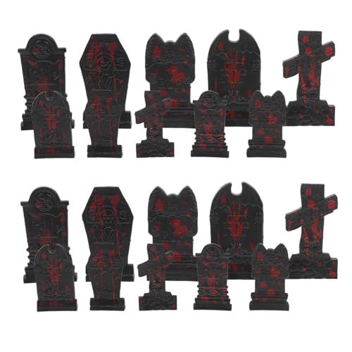 JOINPAYA Halloween Grab Skelett 20 Stück Kunststoffmodelle Outdoor Grabsteine Requisiten für Gruseliges Party-Layout JOINPAYA Halloween Grab Skelett 20 Stück Kunststoffmodelle Outdoor Grabsteine Requisiten für Gruseliges Party-Layout von JOINPAYA
