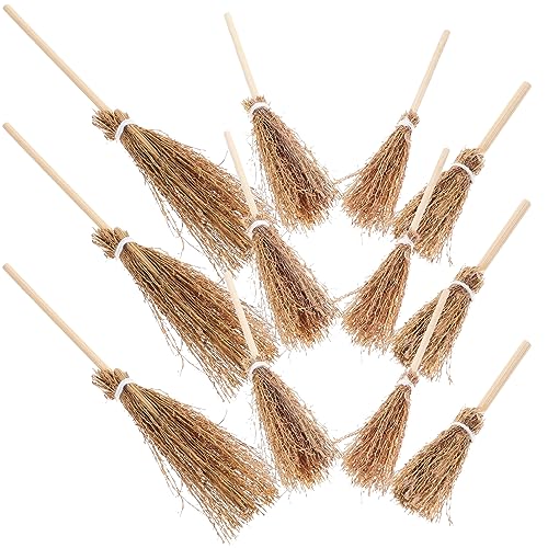 JOINPAYA 20St Halloween Dekoration Halloween-Dekoration swor wohnraumdeko Mikrolandschaft Dekoration Spielhausbesen Mini- -Dekore Fallen Miniatur-Besen-Requisiten Mini-Besen Miscanthus von JOINPAYA