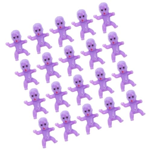 JOINPAYA 20St Mini- -Eiswürfel Schwamm Dusche Dekorationen Plüschtier Babyparty kuchendekoration geburtstagsdekoration Babystatuen aus Kunststoff kleine Babypuppen Plastik Violett von JOINPAYA