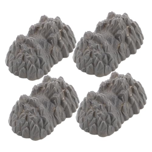 JOINPAYA 20St Rockspielzeug Mikrolandschaftsberg Desktop-Bergdekor Steingartendekor Bergmodell Miniatur-Steingarten Home-Desktop- Desktop-Steingarten- Plastik Dark Grey von JOINPAYA