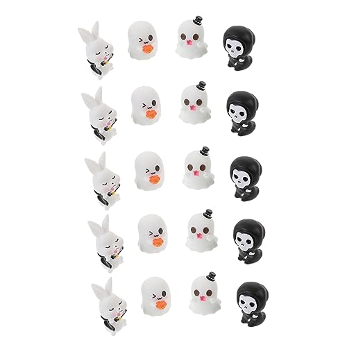 JOINPAYA 20St Skelett Licht Mini-Skelettfiguren Kessel Halloween-Miniaturen Halloween gartendeko Halloween tischdeko Dekoration Halloween deko Harz-Anhänger-Party- Halloween-Schmuck von JOINPAYA
