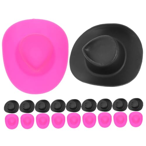 JOINPAYA Mini-Western-Cowgirl-hüte-Set 20-teilig Kunststoff-puppenspielzeughüte Für Miniatur-hausdekorationsprojekte von JOINPAYA