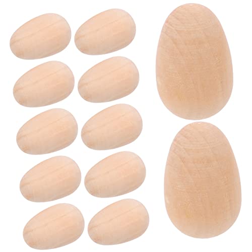 JOINPAYA 20St simulierte Eier aus Holz Mini-Eier zum Basteln nachfüllbare Ostereier Eierhalter Camping holzdeko Ostern Holzimitation von Eiern kreatives Osterei Ostern Requisiten hölzern von JOINPAYA