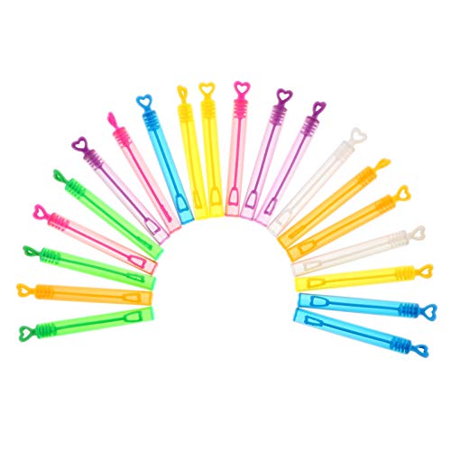 JOINPAYA 20st Leere Flasche Hausgemachte Blasen Kleine Blasenflaschen Bunte Miniblasen Mini-Blasen Trompetenblasenbläser Ballon Hochzeitsblase Pop Kleine Blasenstäbe Plastik von JOINPAYA