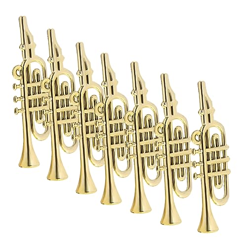 JOINPAYA 20st Mini-musikinstrumentenmodell Mini-Instrumente Als Ornamente Weihnachtsminifiguren Puppenhaus-musikinstrumente Kleiner Weihnachtsschmuck Kleiner Instrumentensatz Golden Plastik von JOINPAYA