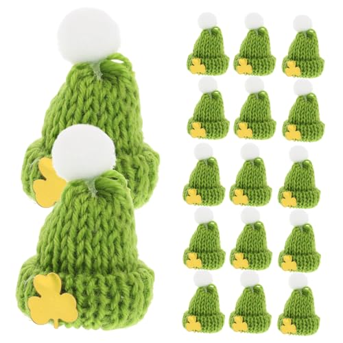 JOINPAYA 20stücke Mini Strickmützen Für Bastelprojekte Kleine Irische Hüte Für Patrick's Day Dekoration Für Feiern Und Puppen Grüne Partyaccessoires Mit Bunten Details von JOINPAYA