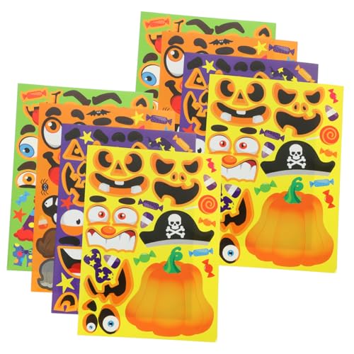 JOINPAYA 24 Blätter Weihnachtsdeko Halloween-partygeschenk Klebriger Aufkleber DIY-Halloween-Aufkleber Halloween-DIY-Aufkleber DIY-Scrapbooking-Aufkleber Kupferplattenaufkleber von JOINPAYA