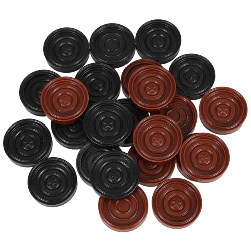 JOINPAYA 24 Pcs Kunststoffschachsteile Für Checker Und Schach Einzigartige Brettspielzubehör Backgammon -Teile Ersatz Runde Backgammon -stücke von JOINPAYA