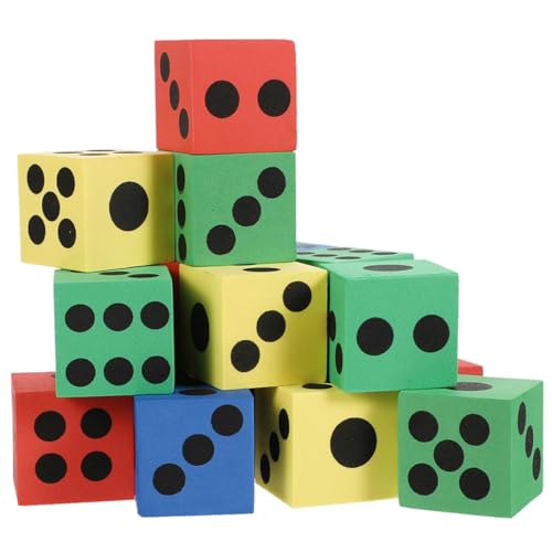 JOINPAYA 24 STK Schaumwürfel Punktwürfel Würfelspiel Partywürfel Kleine Spielwürfel Würfeln Würfel-Layout Unterhaltungswürfel Bunte Würfel Mini-würfel-Requisite Würfel Eva von JOINPAYA