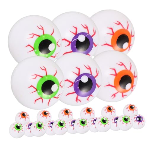 JOINPAYA 24 Stück Halloween-Geisteraugen Süßes oder Saures Partyzubehör Halloween Augäpfel für Halloween Dekoration Augäpfel aus Kunststoff Augapfel-Partydekoration Augapfel Halloween von JOINPAYA