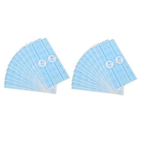 JOINPAYA 24 Stück Partyzubehör für Babys Present babygeschenke partydeko Einschulung Verpackungen mit Fußabdruckmotiven Identifikationsaufkleber Hochwertige Selbstklebende Aufkleber Blue von JOINPAYA