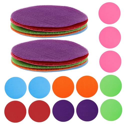 JOINPAYA 24 Stück Teiliges Runde Teppichmarker Bunte Sitzplatzmarkierungen mit Befestigung für Kindergarten und Grundschule Fördernd Kognitive und Motorische Fähigkeiten für von JOINPAYA