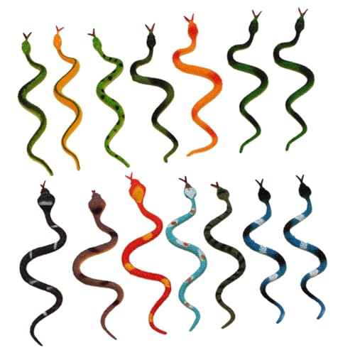 JOINPAYA 24St Kleine Schlange Modell realistisches gefälschtes Schlangenspielzeug Streich-Requisiten Halloween Dekoration Halloween Decor gefälschte Schlangenspielzeuge Schlangenfigur PVC von JOINPAYA